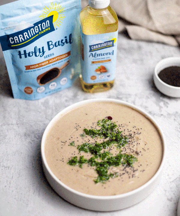 Easy Roasted Cauliflower and Almond Soup Carrington Farms