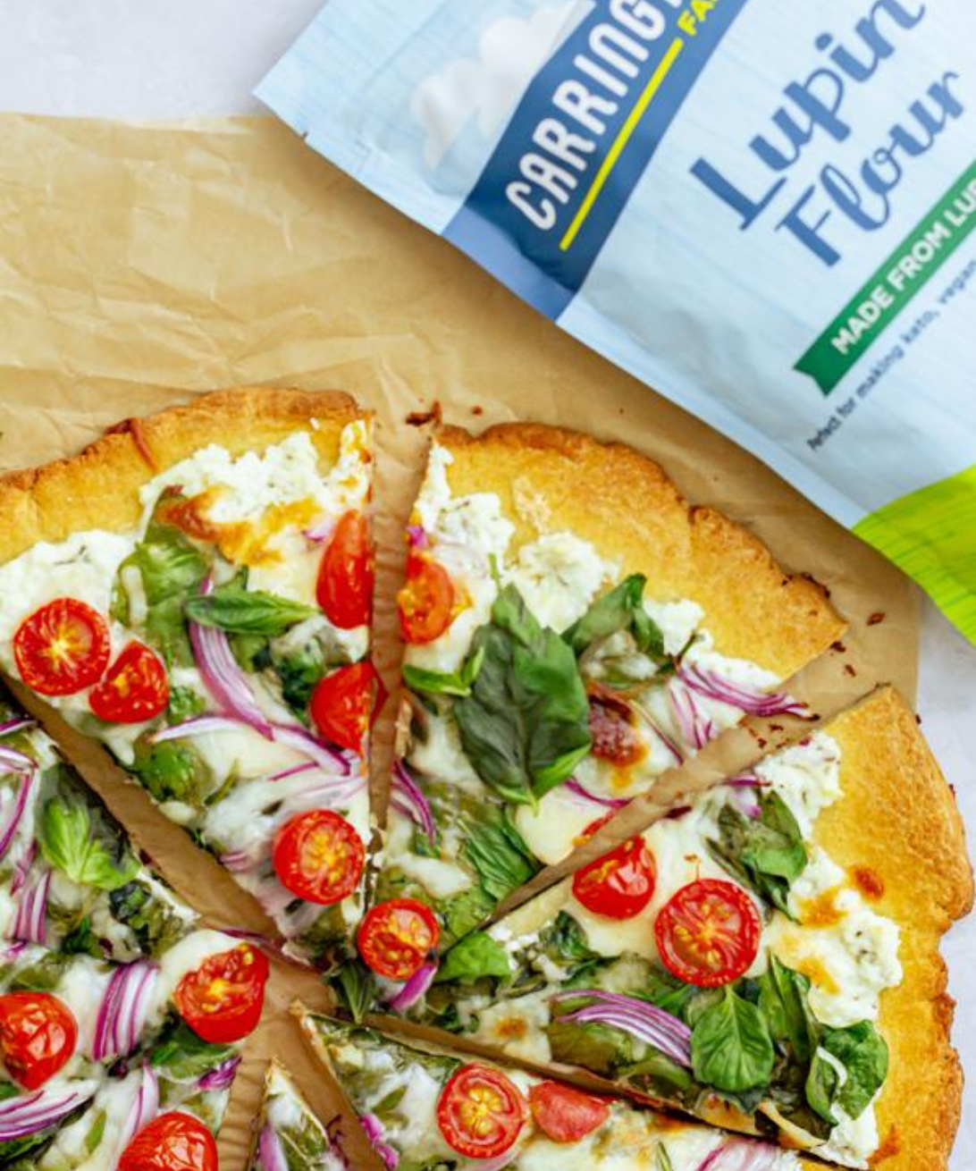 Gluten-Free Lupin Flour Summer Flatbread