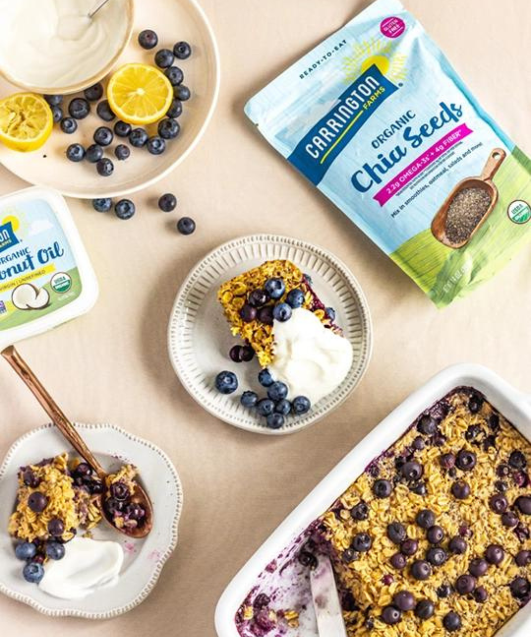 Lemon Blueberry Baked Oatmeal