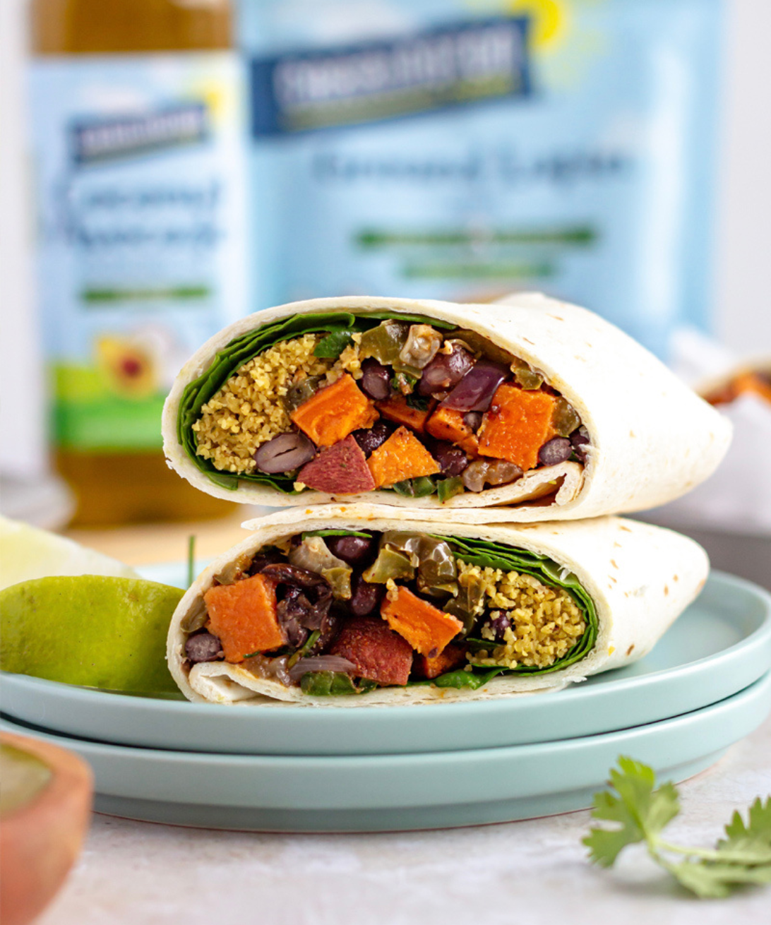 Sweet Potato, Black Bean, and Lupin Burritos