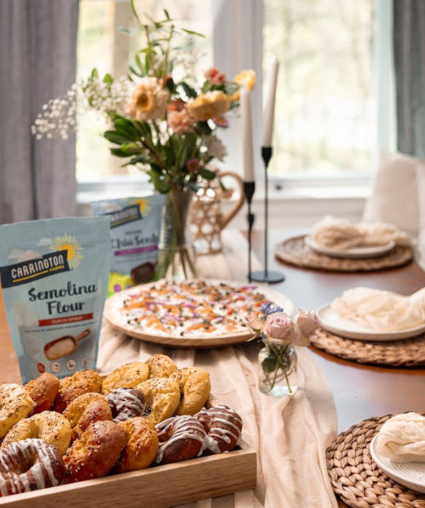 Bagels, Salmon Cheese Board and Mimosas
