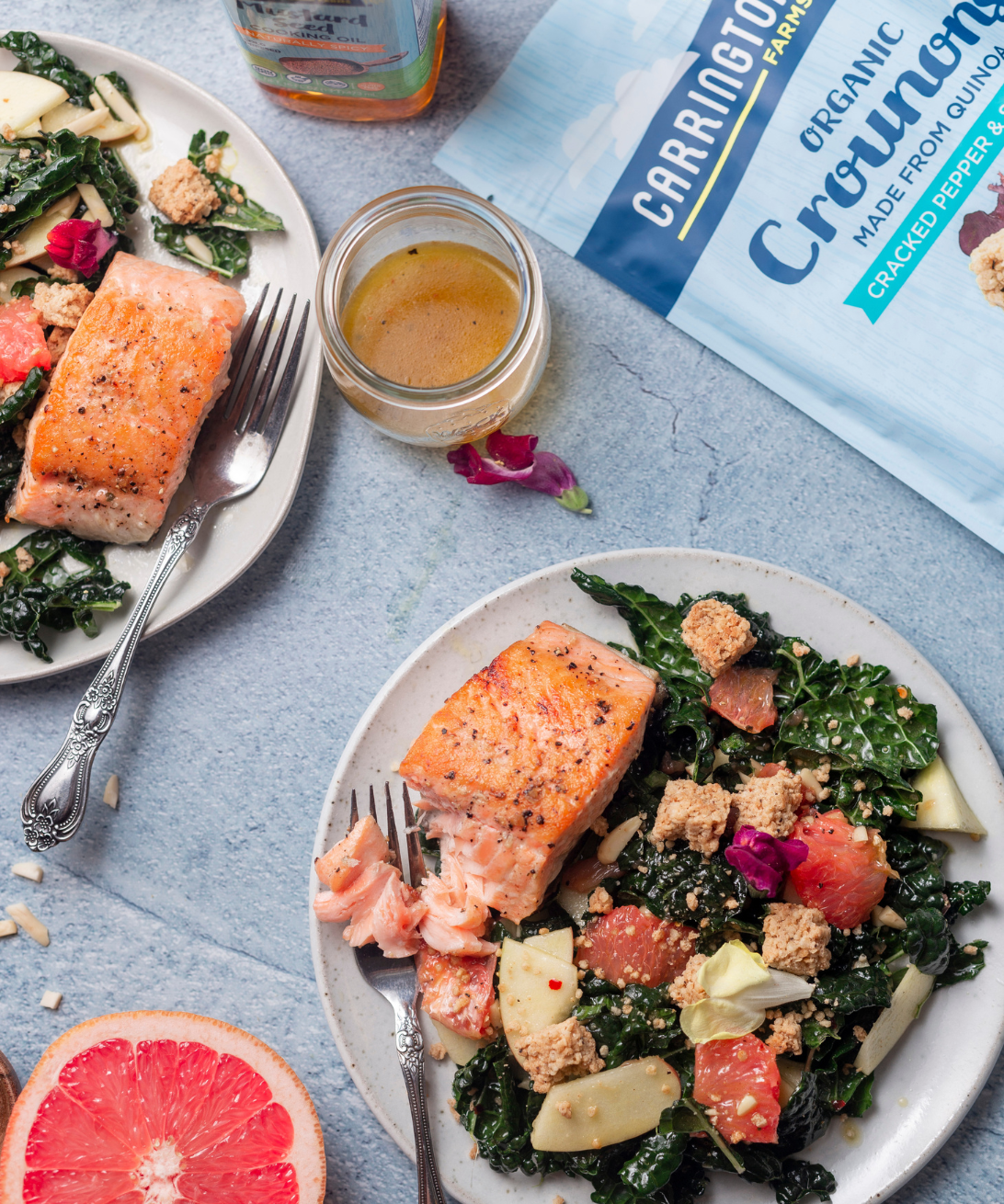 Kale and Salmon Grapefruit Salad