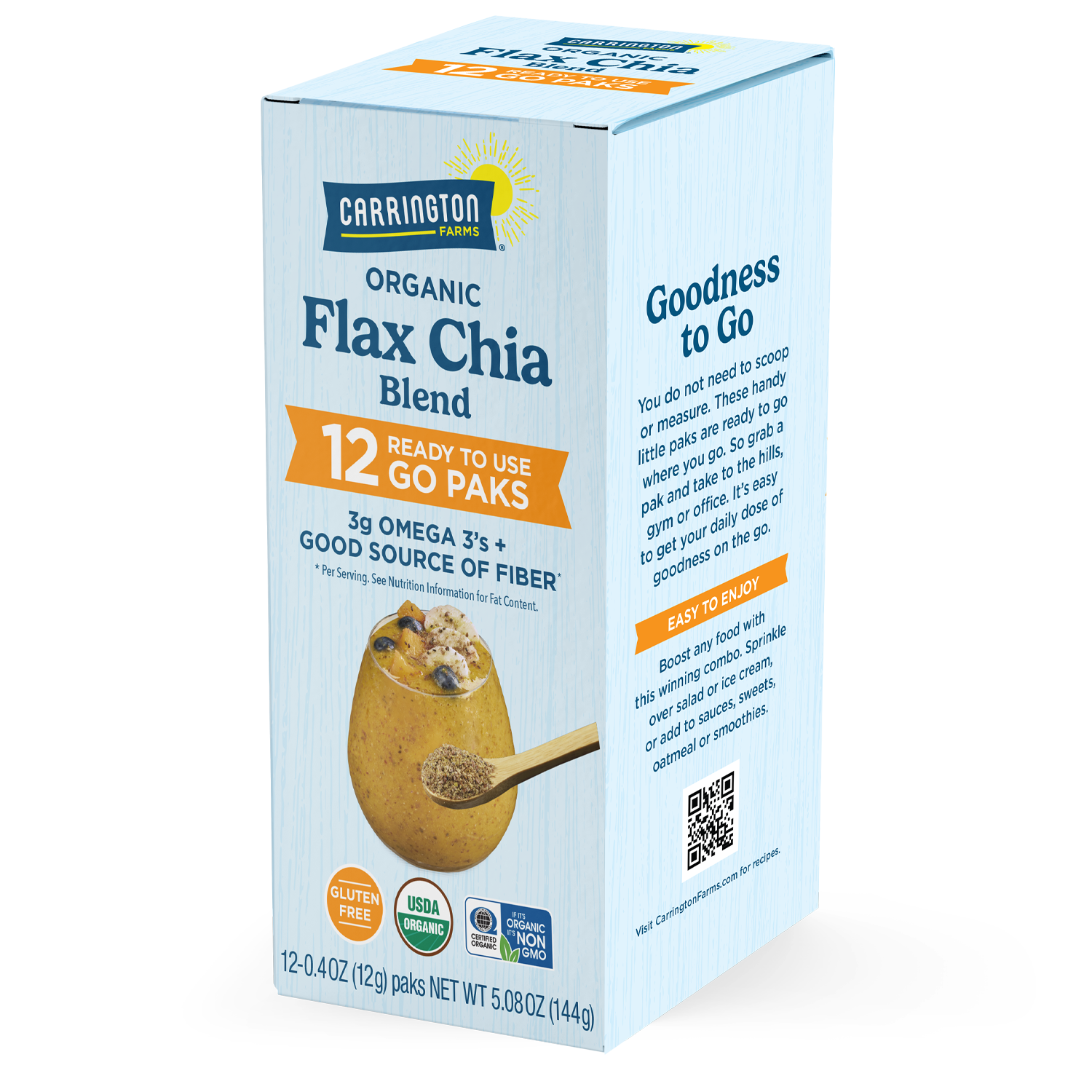 PAKS - Organic Flax Chia | Carrington Farms