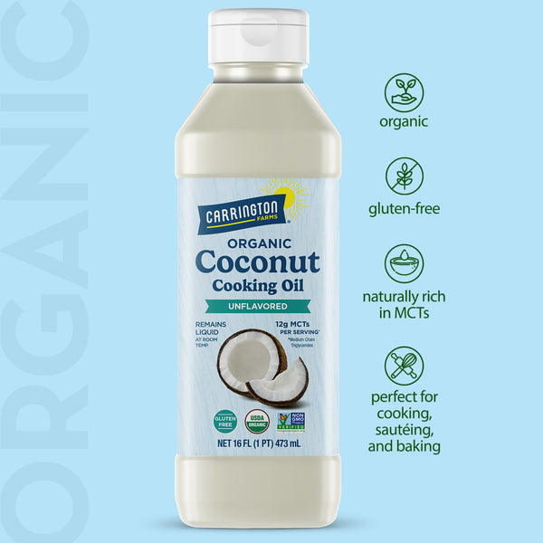 Organic Coconut Cooking Oil | Carrington Farms Organic Coconut Cooking Oil | Carrington Farms