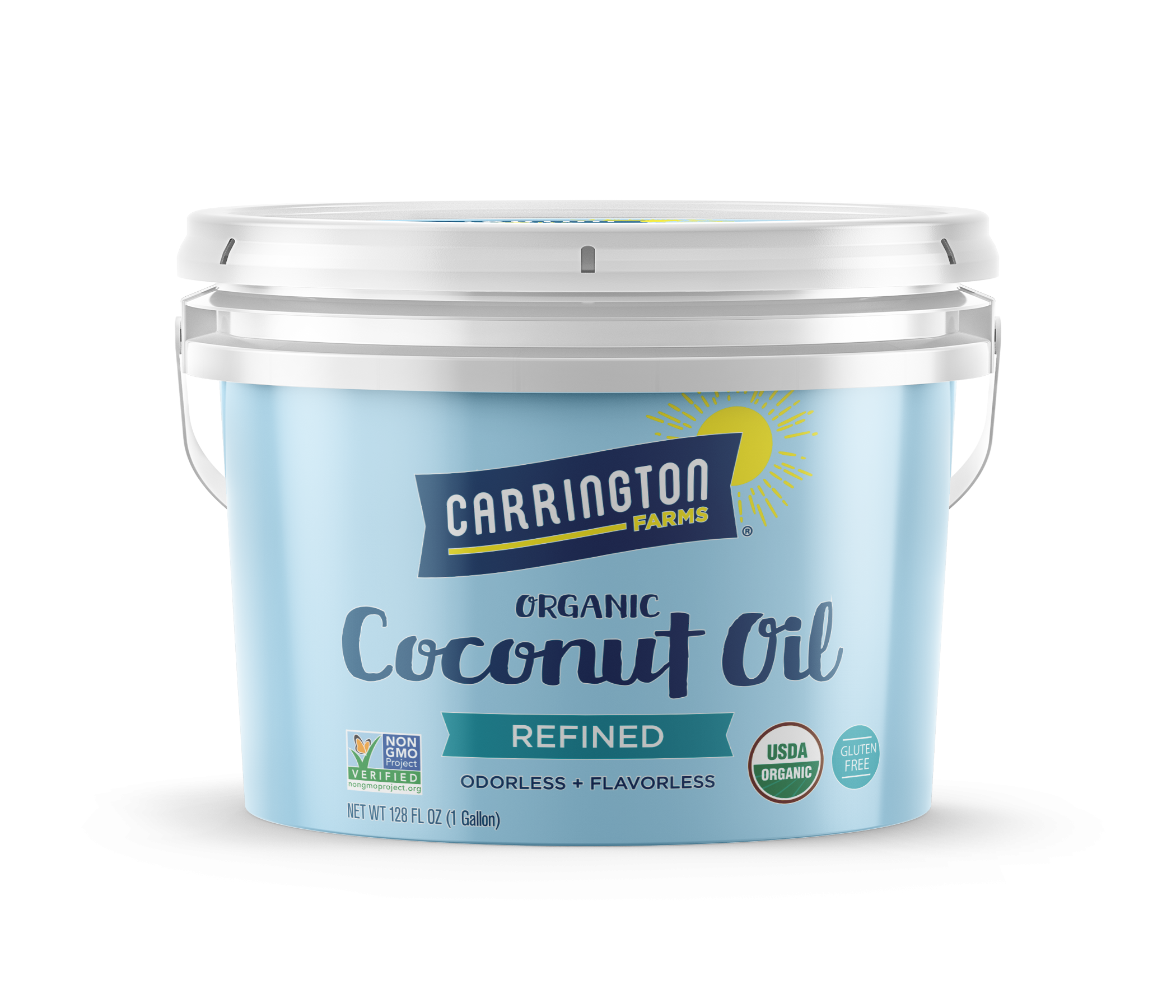 Organic Coconut Oil, Refined, 1 Gallon Carrington Farms