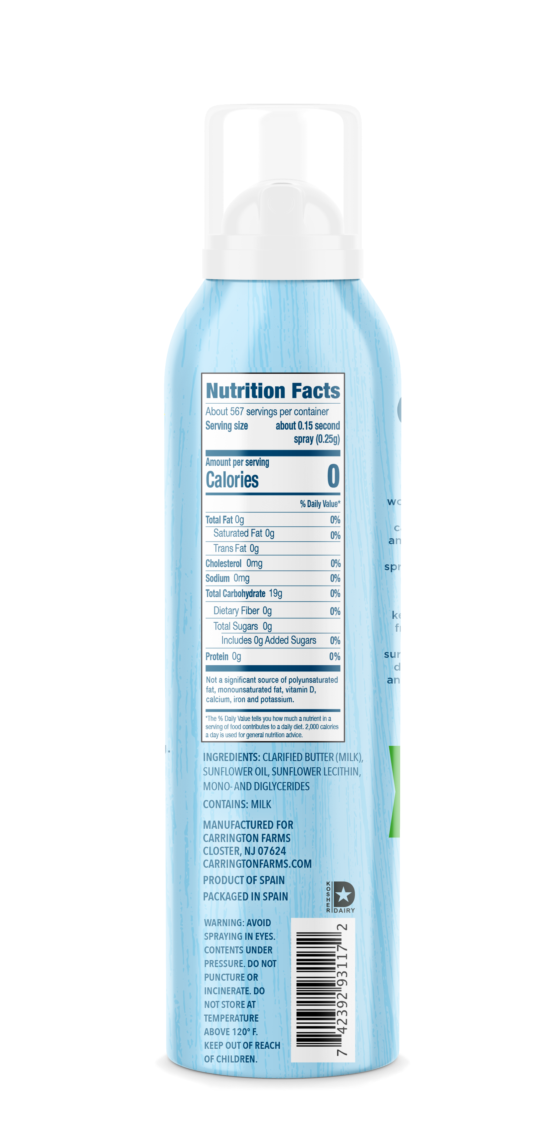 Ghee Cooking Spray Carrington Farms