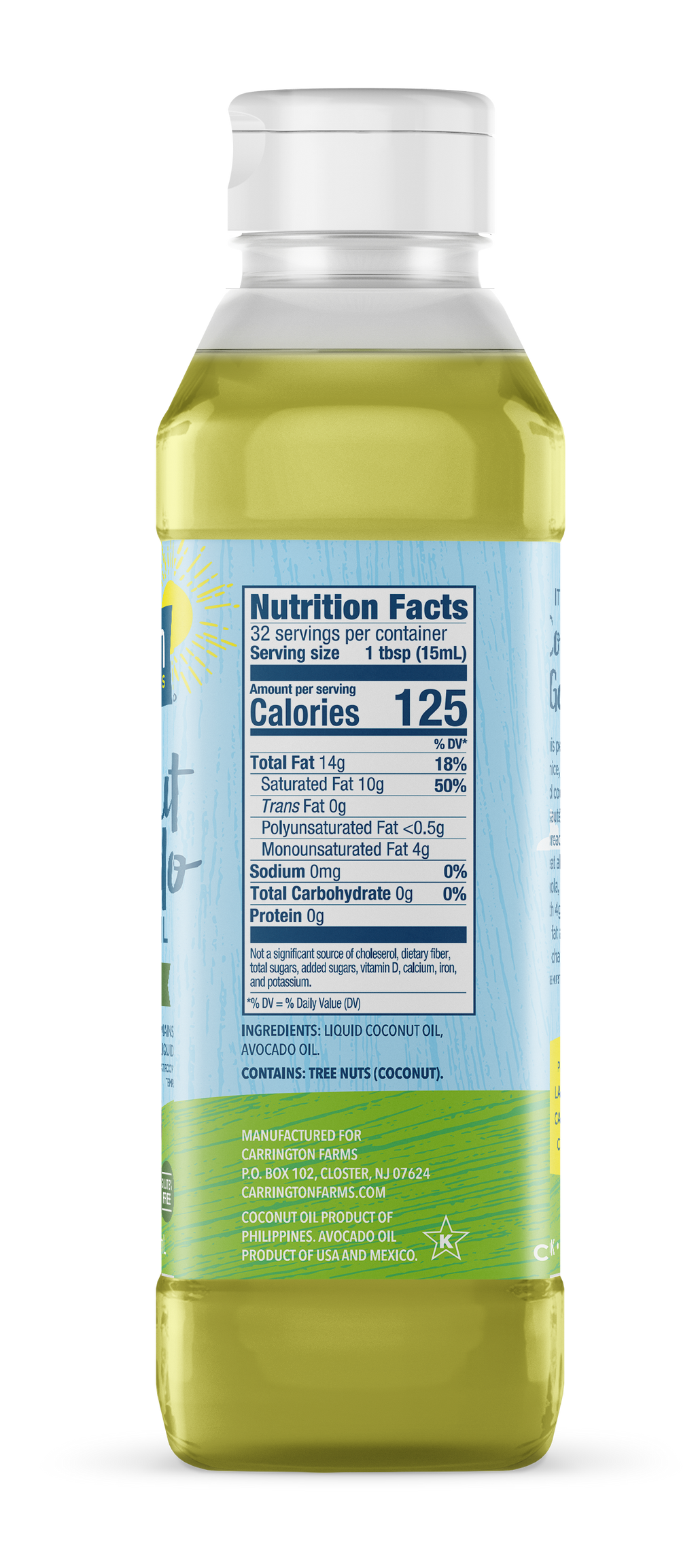 Coconut & Avocado Cooking Oil Blend Carrington Farms