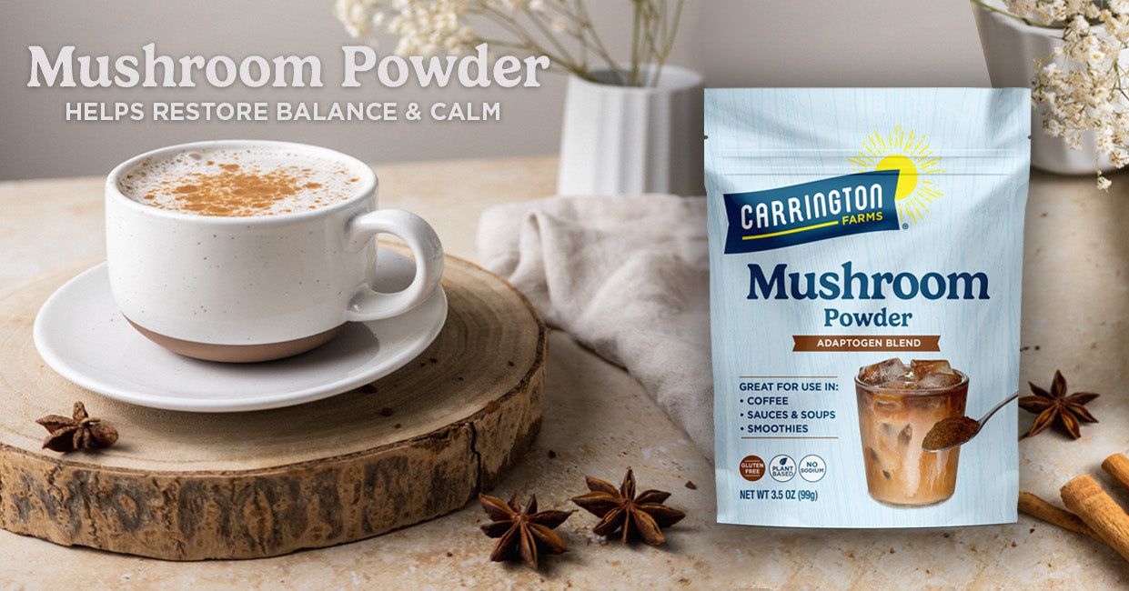 Cf mushroom powder banner