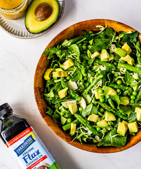 Super Greens Salad With a Flax Vinaigrette