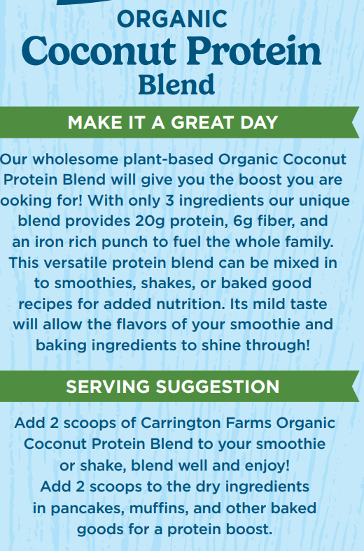 Organic Coconut Protein Blend - 2